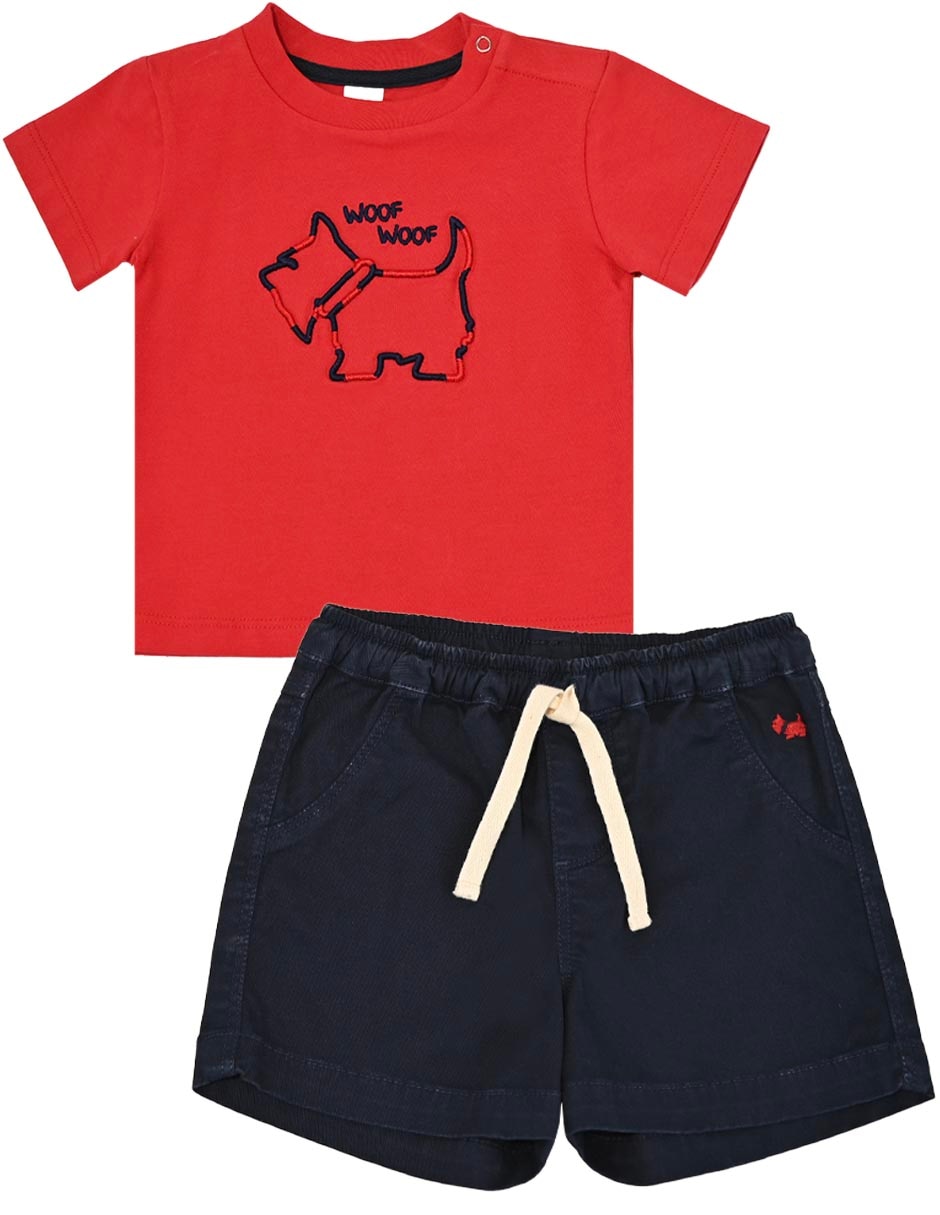 Conjunto de 2 piezas casual henry de algodón para niño